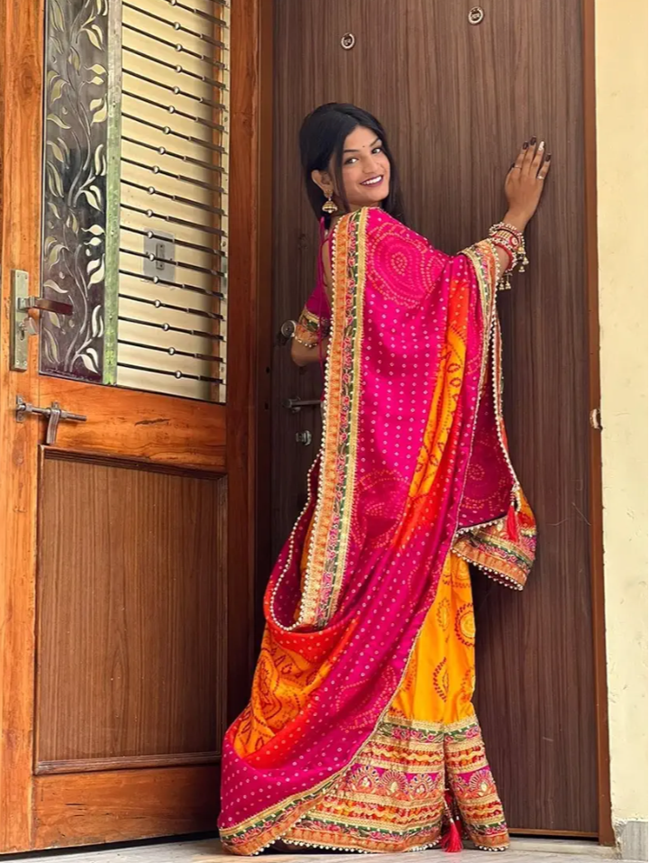 Royal Bandhej Designer Saree