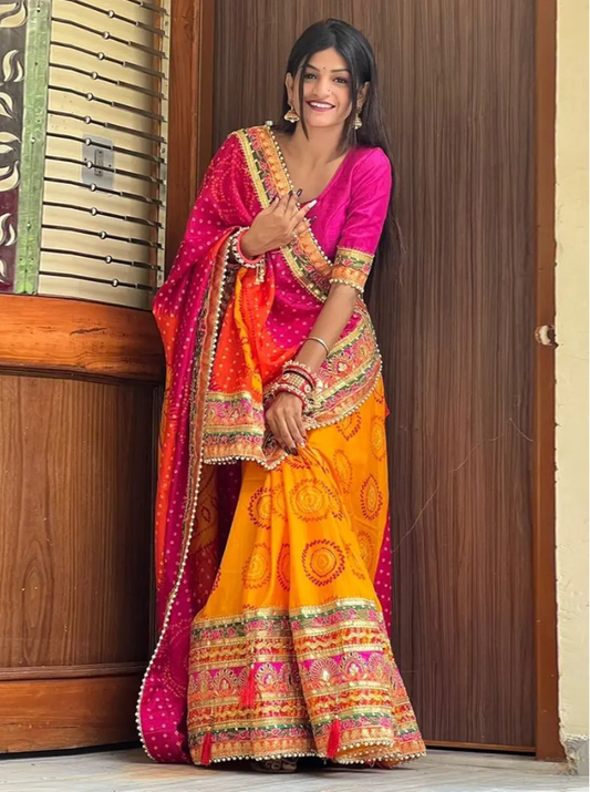 Royal Bandhej Designer Saree